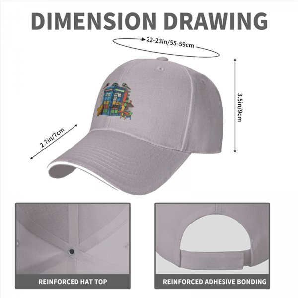 Black baseball cap with Mexican themed TARDIS graphic