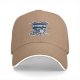 Black baseball cap with retro 90s media graphic print