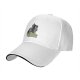 Black baseball cap with colorful cat graphic and Evil Girls text