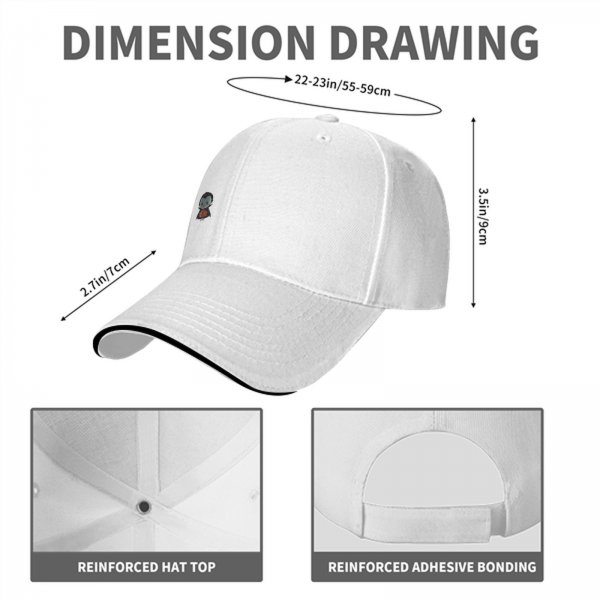 Black baseball cap with cute vampire bat graphic