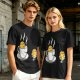 Olive T-Shirt With Funny Cookie In Coffee Cup Print
