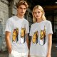 Olive T-shirt with cute sushi cat graphic print