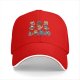 Black Baseball Cap With Cute Anime Character Mashup Print