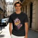 Olive T-Shirt With Scared Viking Cat Graphic Print