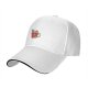 Black baseball cap with festive red mug and treats graphic