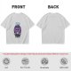 Olive graphic t-shirt with bat cat holding watermelon and 'Bite First Ask Later' text