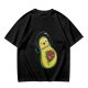 Olive T-Shirt With Astronaut Avocado Monster Print