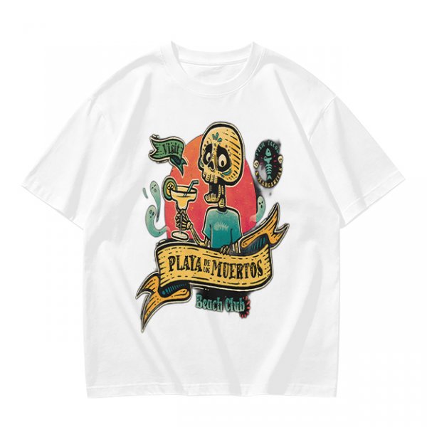 Playa de los Muertos Beach Club Skeleton Margarita T-Shirt