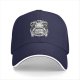 Black Baseball Cap With Frog Knight Graphic Print