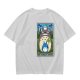 Olive T-shirt with My Neighbor Totoro Forest Spirit Tarot-style Print