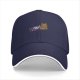 Black baseball cap with chocolate cat graphic design