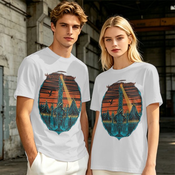 Lord of the Rings Dark Tower Graphic Olive T-Shirt