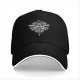 Black Baseball Cap With Fantasy Crest Emblem