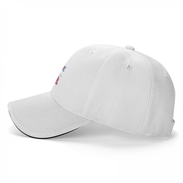 Black baseball cap with cute axolotl 'Relaxalofi' graphic design