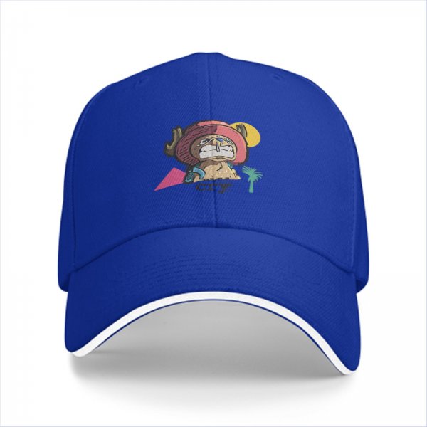 Black Baseball Cap with One Piece Tony Tony Chopper Graphic