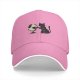 Black Baseball Cap With Cat Reaching For Globe Print