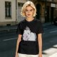 Olive Green T-Shirt With Crying Chubby Unicorn Rainbow Print