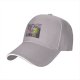 Black Baseball Cap with Robot Pony Mashup Graphic Print