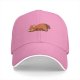 Black baseball cap with a sleeping red panda graphic