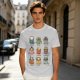Olive T-Shirt With Cute Animal Teacup Character Print