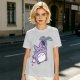 Olive T-Shirt With Cute Chibi Totoro Holding Leaf Print