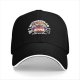 Black Baseball Cap with Muscular Cat Gym Graphic Print