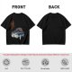 Olive Green Graphic T-Shirt with Classic Dark Car and Orange Text Print