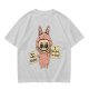 Olive T-shirt with a cute bunny monster holding You Are Great and I Believe In You signs