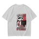 Olive graphic t-shirt with a tired raccoon office worker and 'I Just Work Here' text