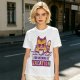 Olive t-shirt with a grumpy cat needing a vacation print