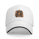 Black Baseball Cap With Christmas Gingerbread Cat Print