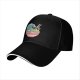 Black Baseball Cap with Great Wave Ramen Bowl Graphic