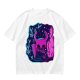 Olive Green T-Shirt With Neon Hollow Knight Character Art