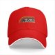 Black baseball cap with retro rainbow and 'All I want to do is illegal in this cosmos' text
