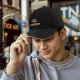 Black baseball cap with Ludo Guardian Friend of the Rocks print