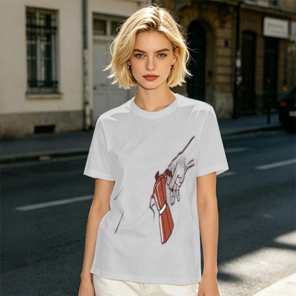 Oversized Olive T-Shirt With Mechanical Hand Holding Gun Graphic