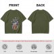 Olive T-shirt with Howl's Moving Castle Castle Print