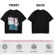 Olive T-Shirt With Cute Artist Cat Art Because Murder Is Wrong Print