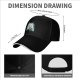 Black Baseball Cap With White Wolf And Moon Graphic Design