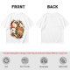 Olive Green T-Shirt With Christmas Cat Gingerbread Candy Print