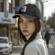 Black Baseball Cap With Cake Graphic And Lie Text Print