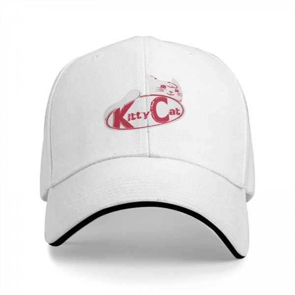 Black baseball cap with Kitty Cat graphic and text