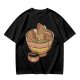 Olive Green T-Shirt With Capybara Ramen Bowl Print