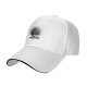 Black baseball cap with embracing skeletons and red heart print