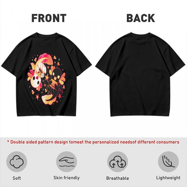 Olive T-Shirt with Halloween Axolotl Candy Corn Art