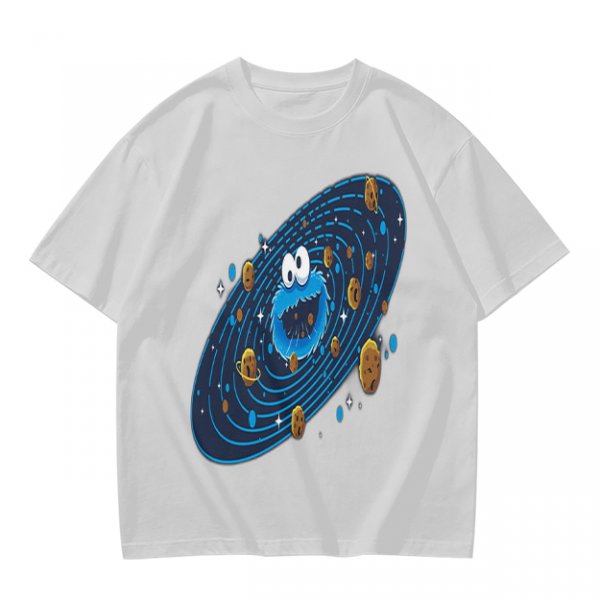 Olive T-Shirt With Cookie Monster Space Galaxy Cookie Print