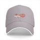 Black baseball cap with two decorative ramen bowl prints