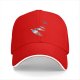 Black Baseball Cap With Falling Red White Blue Popsicle Art