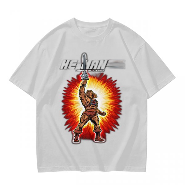 He-Man Sword Raised Graphic Olive Green T-Shirt