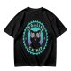 Olive T-Shirt with 'Legalize Catnip' Hypnotic Black Cat Graphic